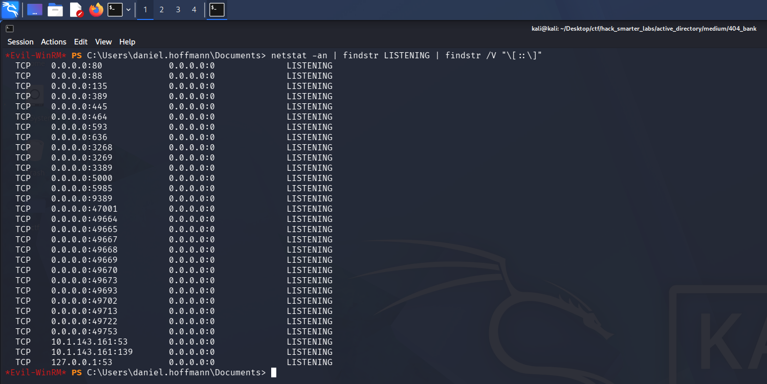 netstat showing port 5000 listening