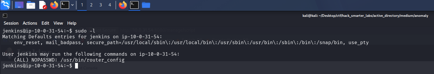 sudo privileges for jenkins