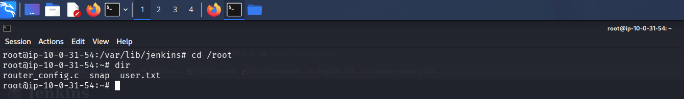 user.txt in /root