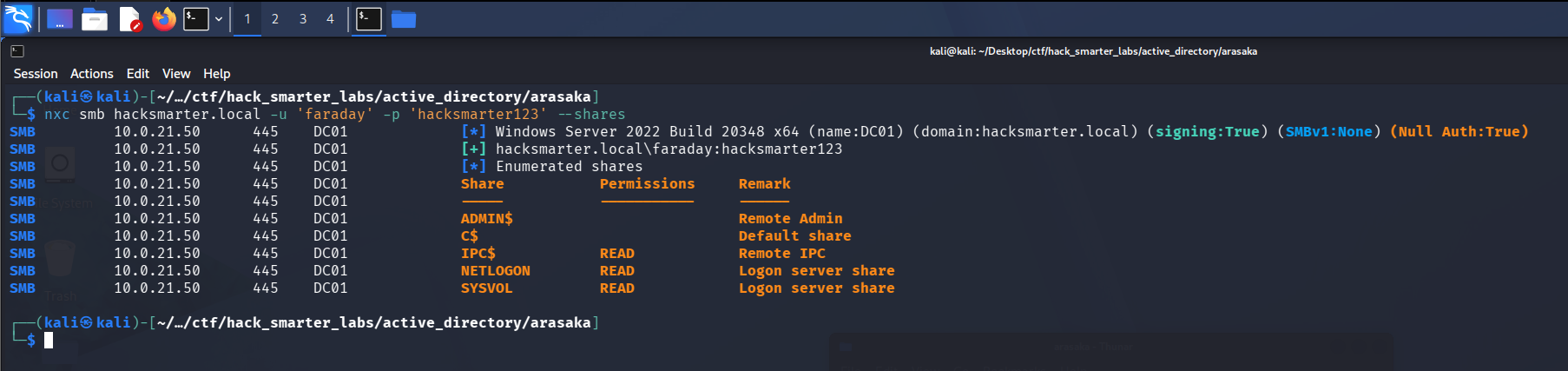 SMB share enumeration