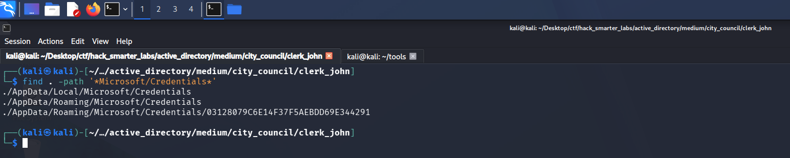 Credential blob