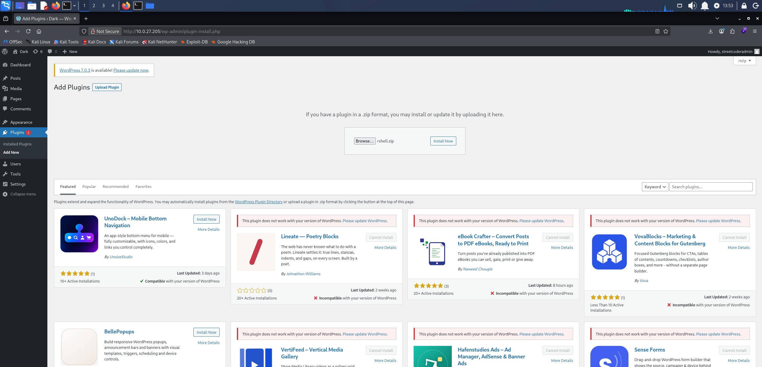 Plugin upload