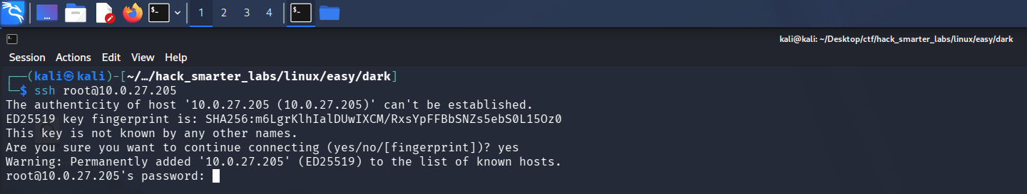 SSH password prompt