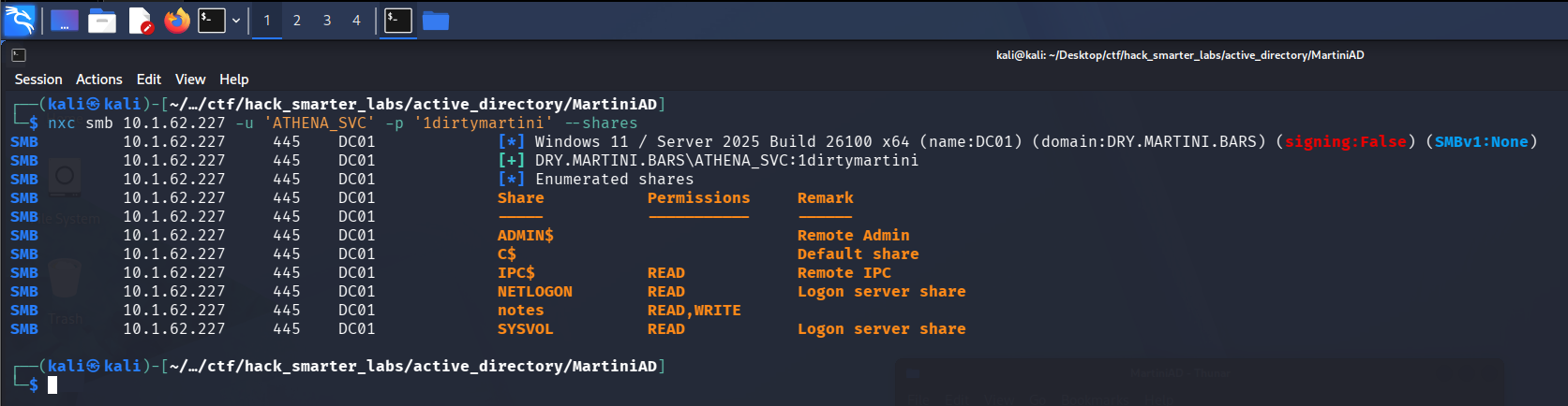 ATHENA_SVC SMB access