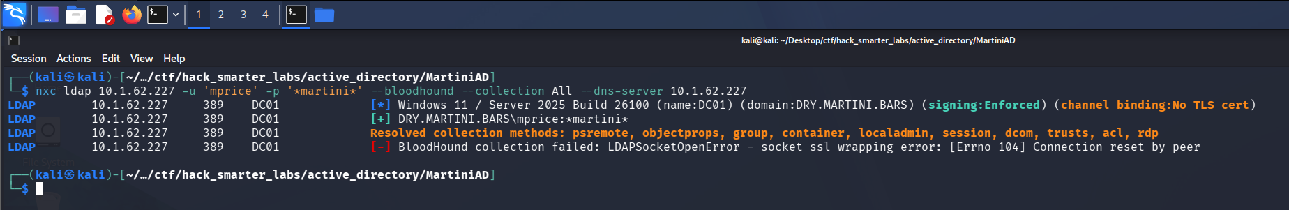 BloodHound collection failure