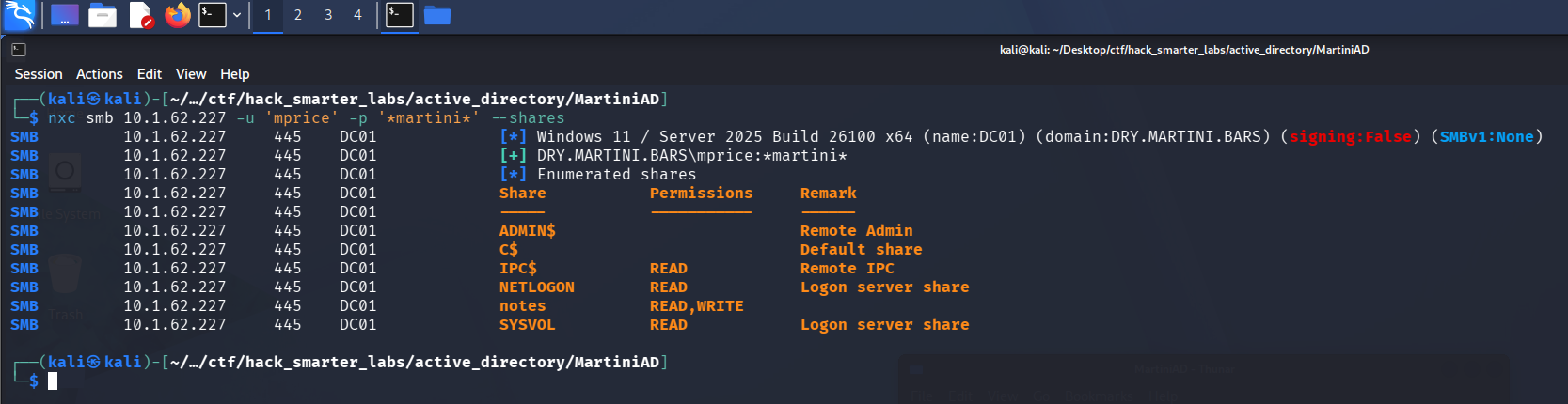 mprice SMB access