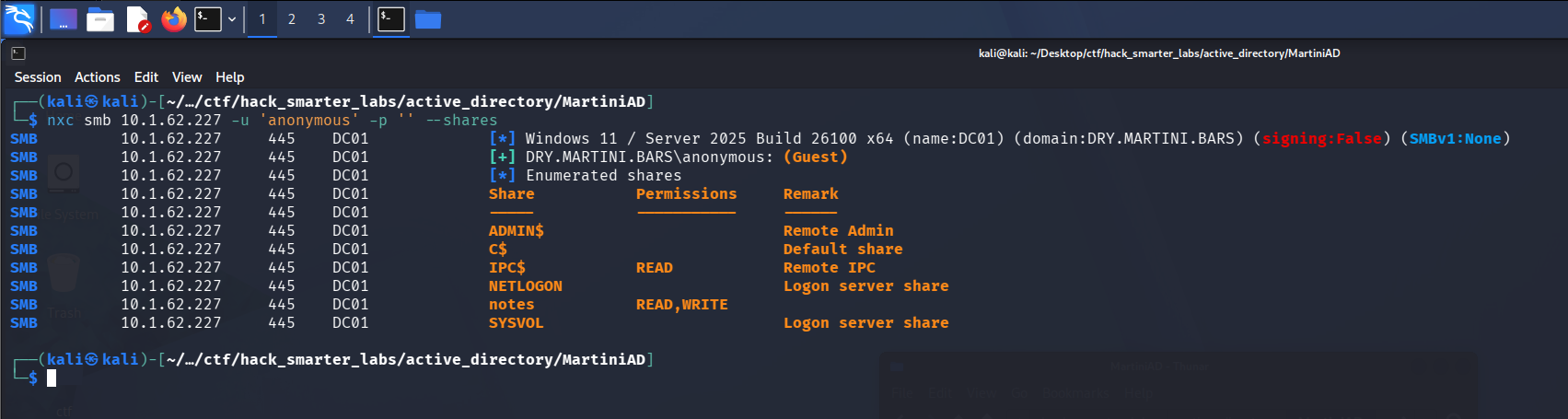 Anonymous SMB share enumeration