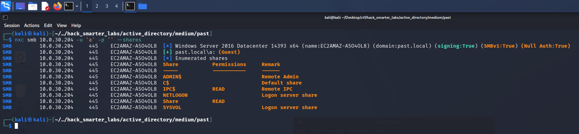 Guest SMB share enumeration
