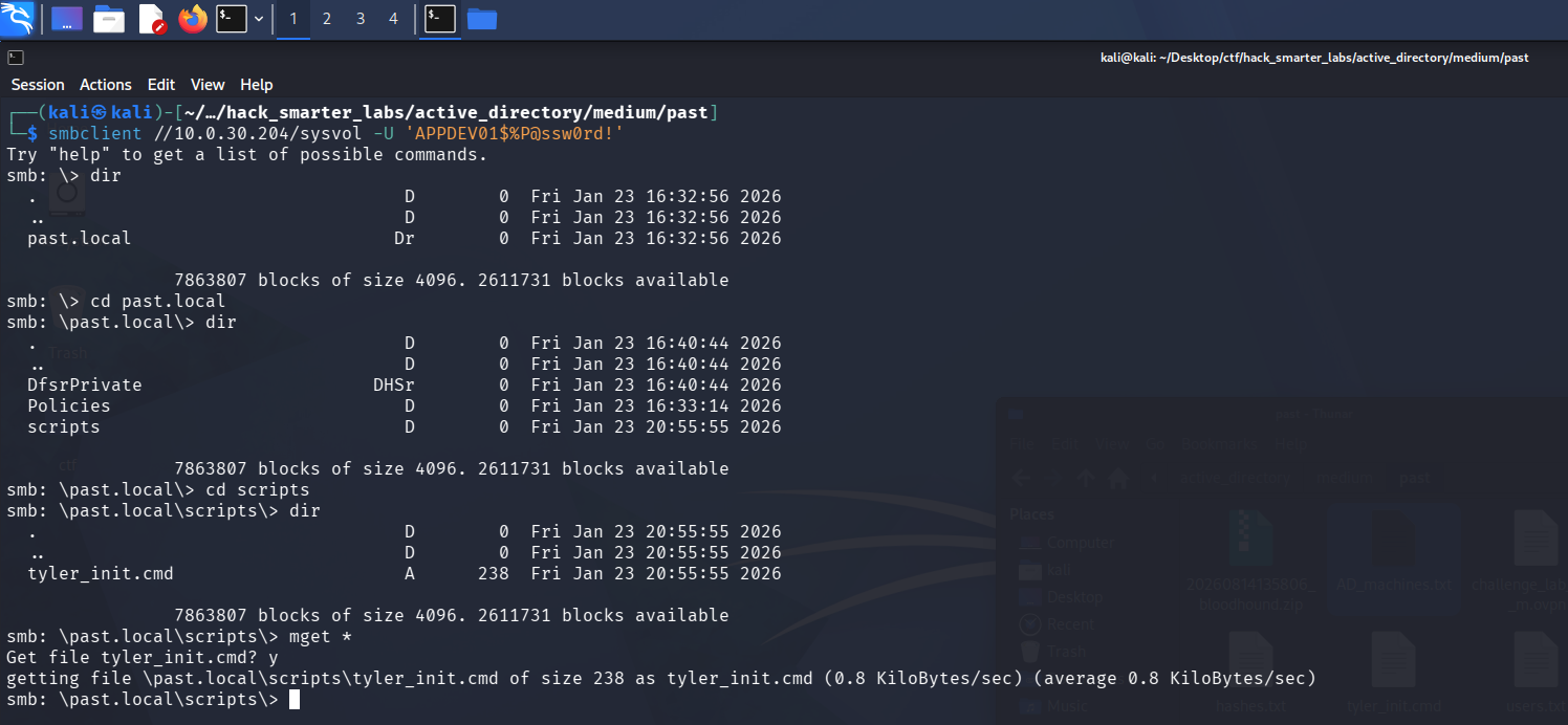 smbclient browsing SYSVOL
