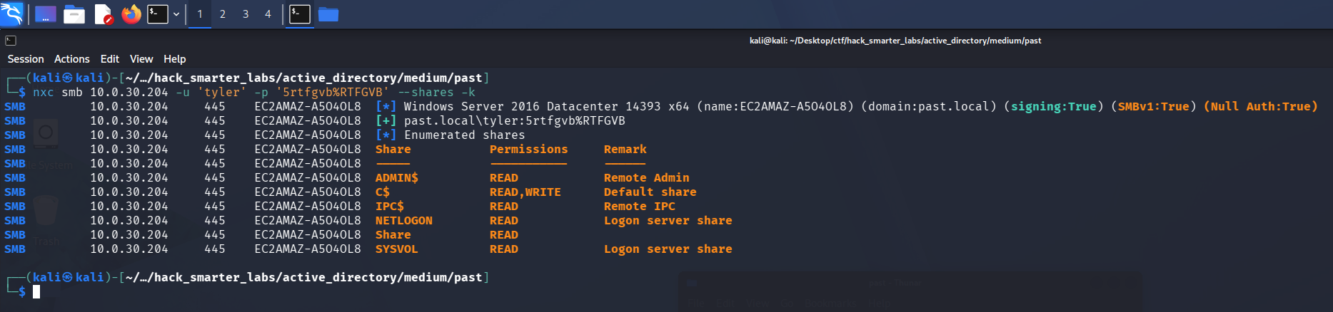 tyler authenticating over Kerberos