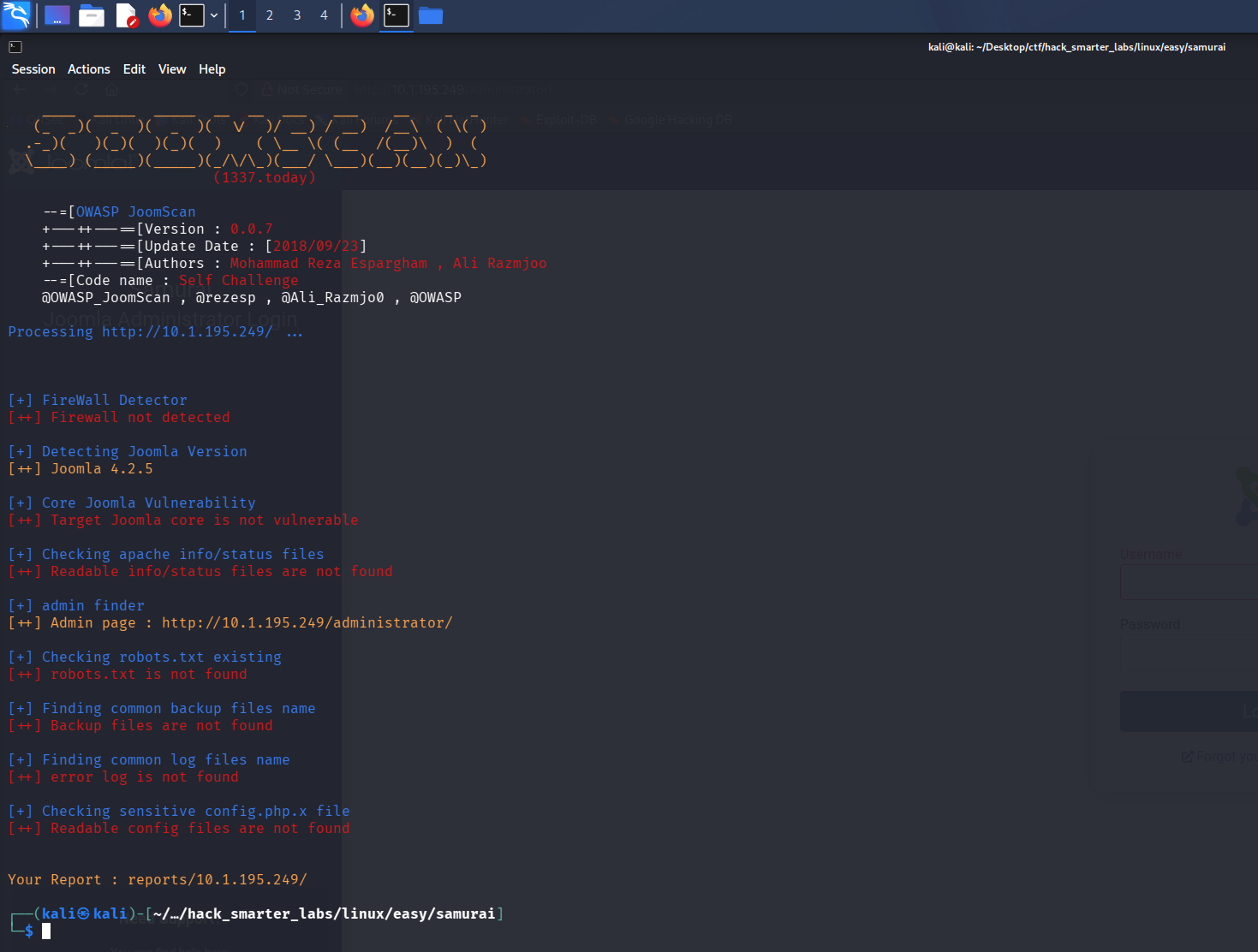 joomscan version detection