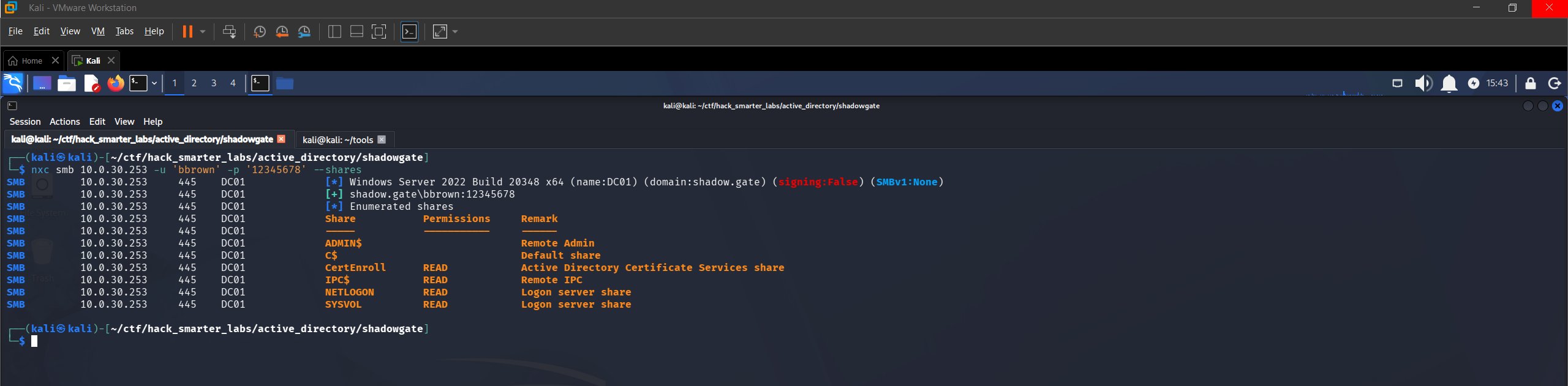 bbrown SMB access