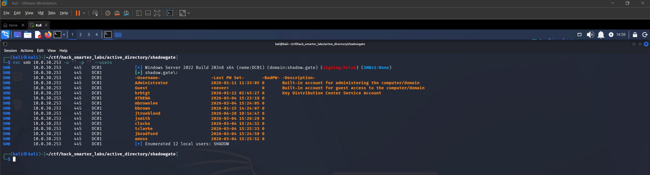 SMB user enumeration