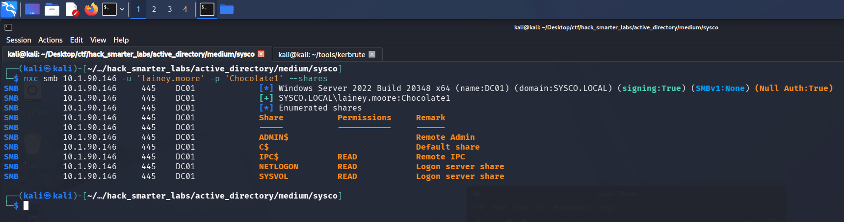 NetExec validating lainey.moore