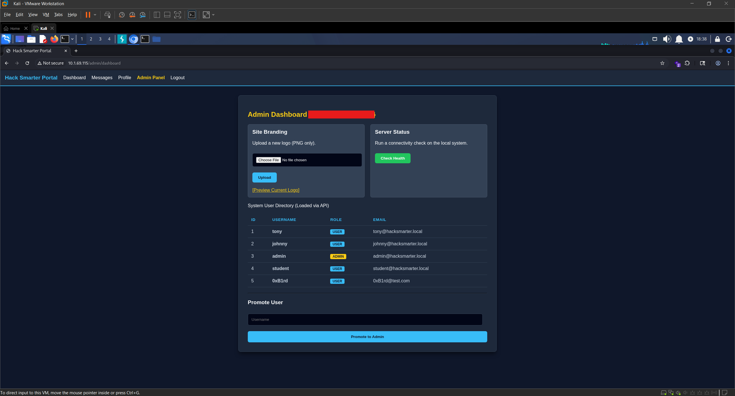 Admin panel flag